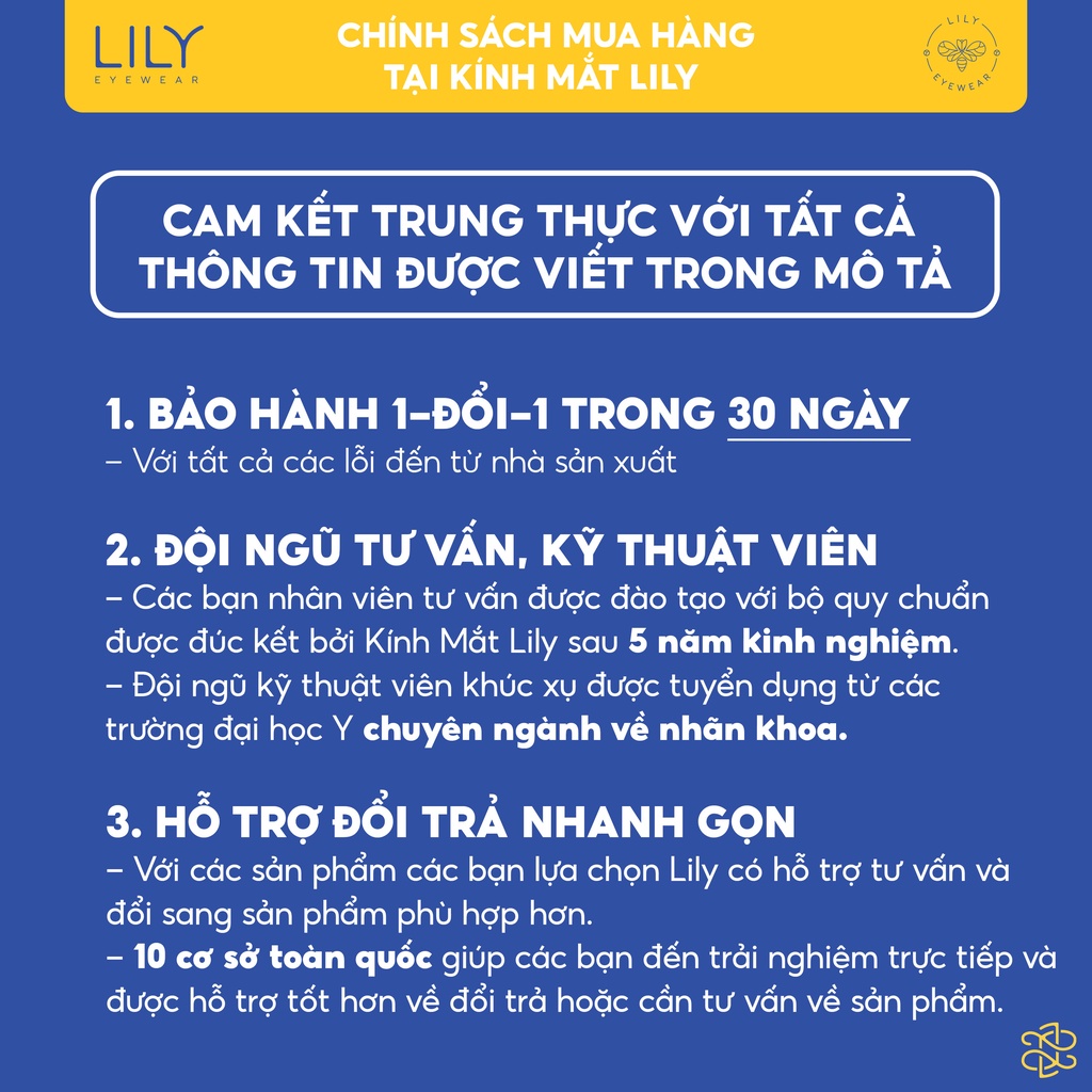 Gọng kính mắt vuông nam nữ LILYEYEWEAR chất liệu nhựa cao cấp chắc chắn thanh nhẹ kiểu dáng thời trang Han Quốc H026