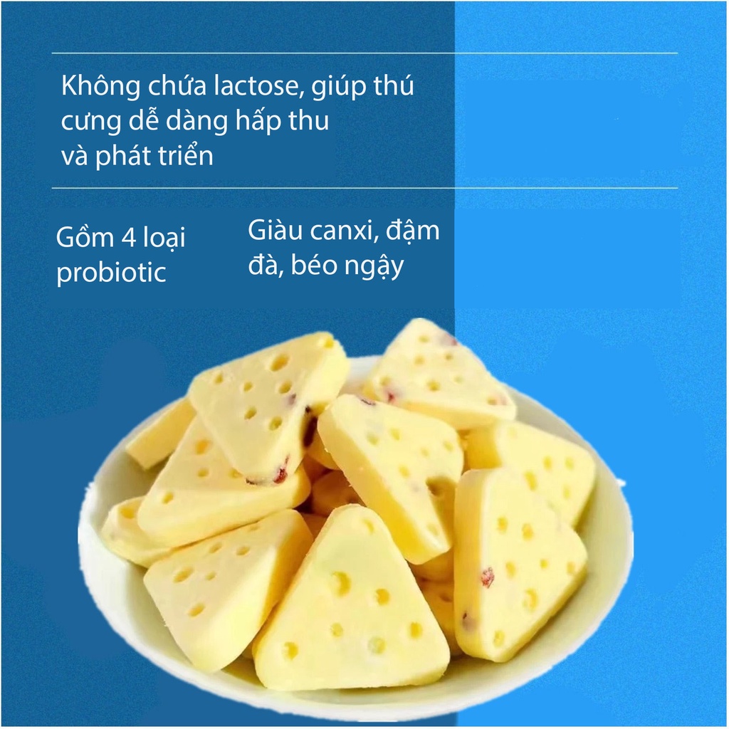 Bánh phô mai mềm béo ngậy mix hoa quả cho thú cưng