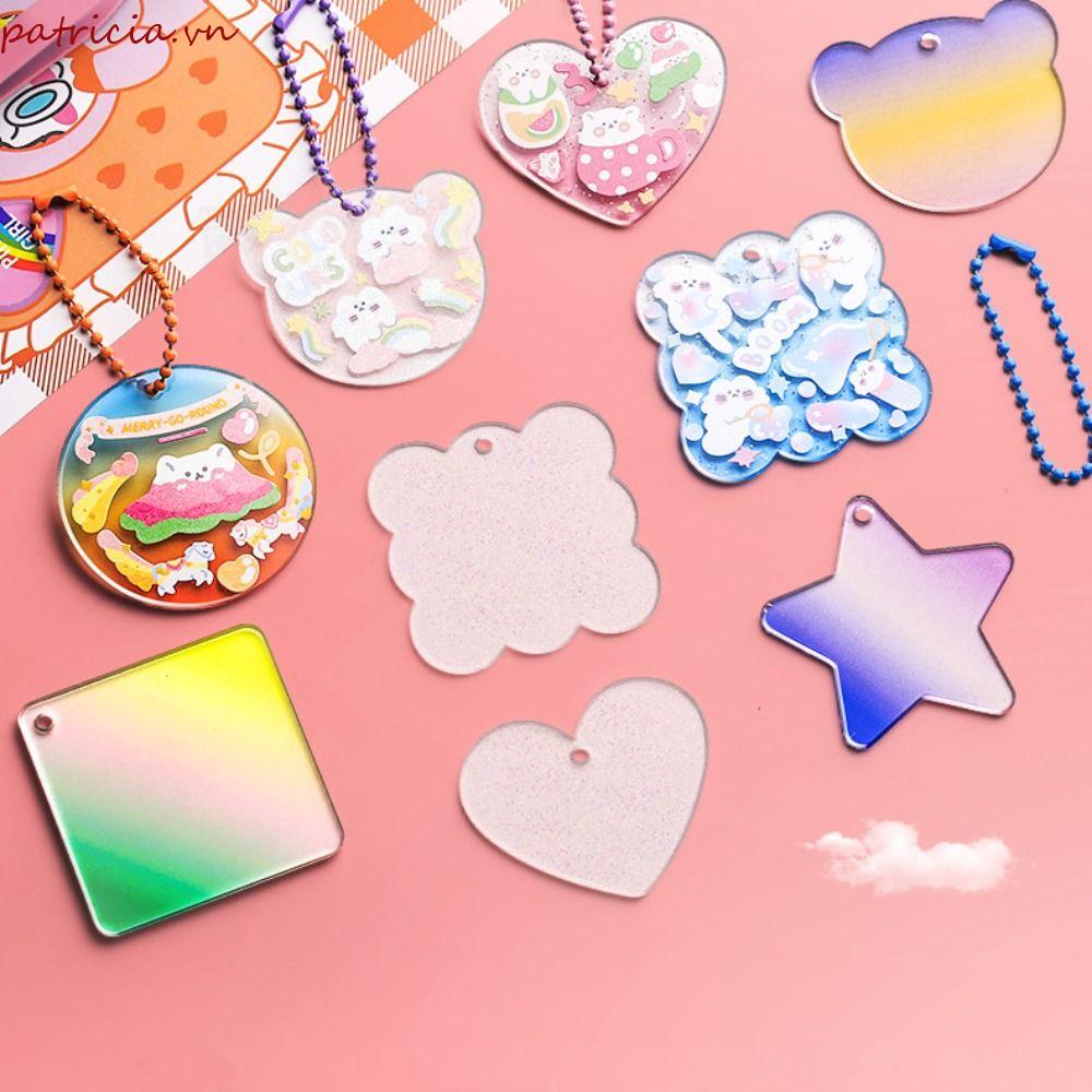 Bộ Thẻ Sticker Goo Kèm Móc Khóa Dùng Trang Trí Túi Xách / Album Ảnh Thủ Công DIY
