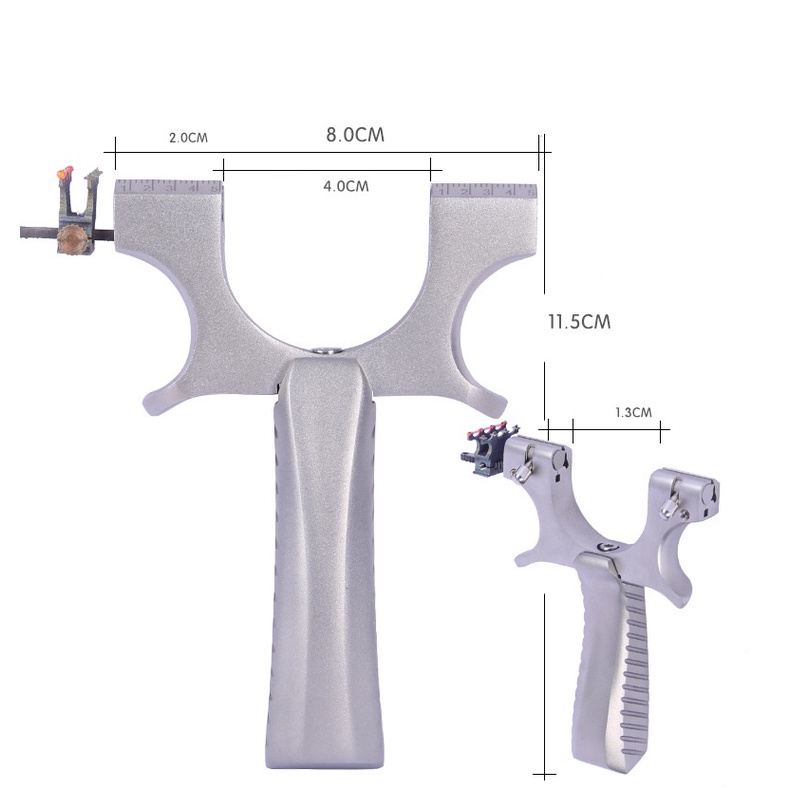 Ná Cao Su INOX Nguyên Khối 304 Có Thước Ngắm 1 Ná 3 Dây 100 Bi Thông Số Cao 11,5 Lặng 400g Chạc 8