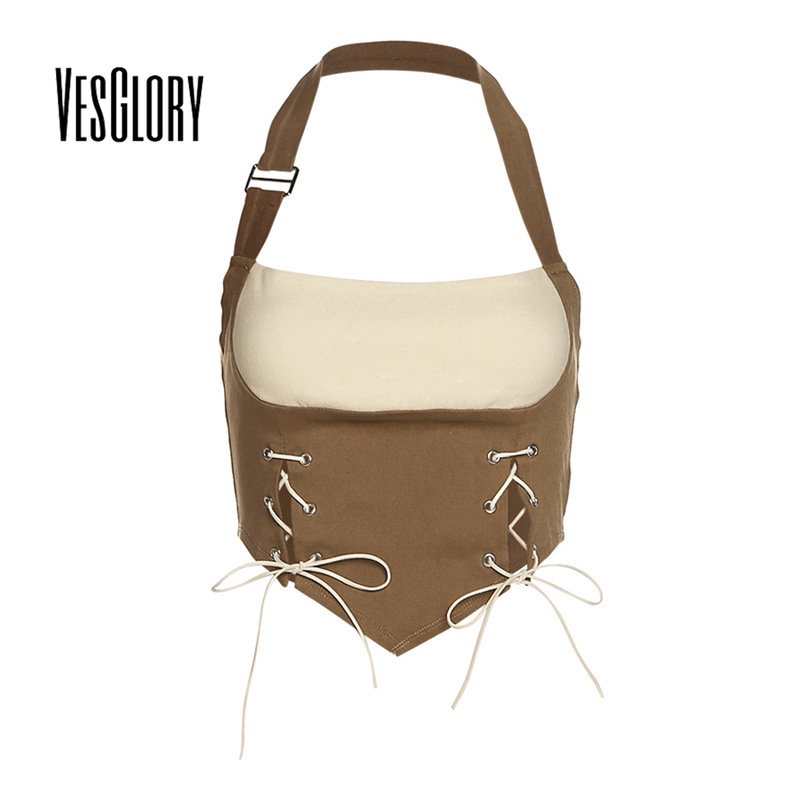 Áo dây rút VesGlory màu trơn quyến rũ thời trang cho nữ