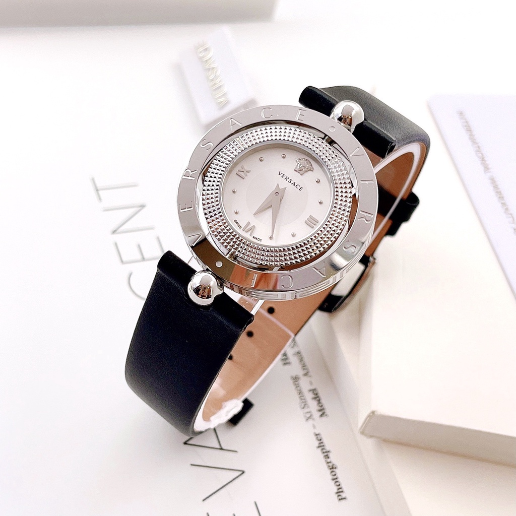 Đồng hồ nữ chính hãng Versace Eon - Máy quartz pin Thụy Sĩ - Kính Sapphire - Dây da