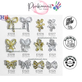 Charm nơ gắn đá cao cấp cham gắn nail