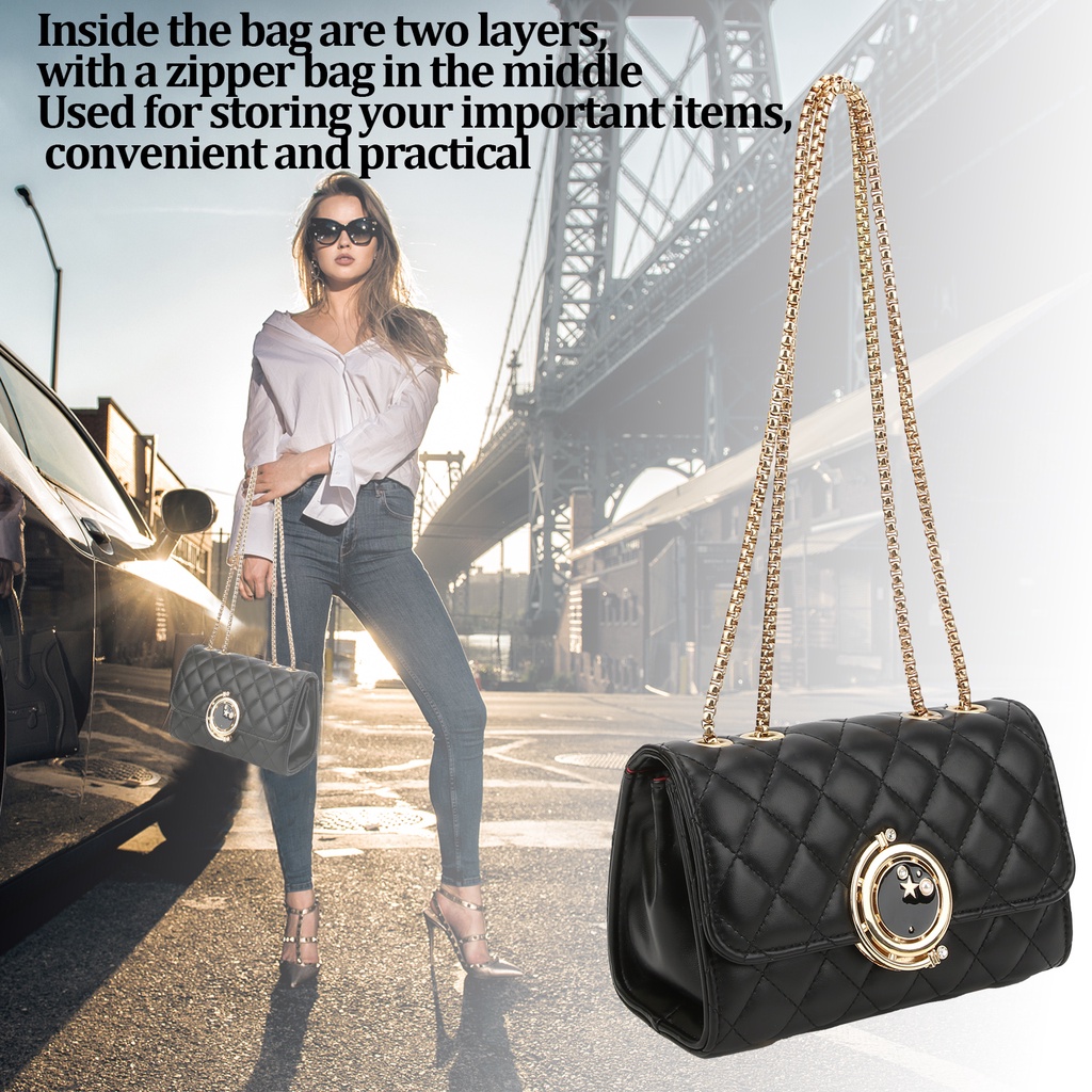 Có thể bán buôn Túi Xách Da Mềm Dáng Vuông Phối Dây Xích Thiết Kế Hiện Đại ilikebag Hàng giao ngay