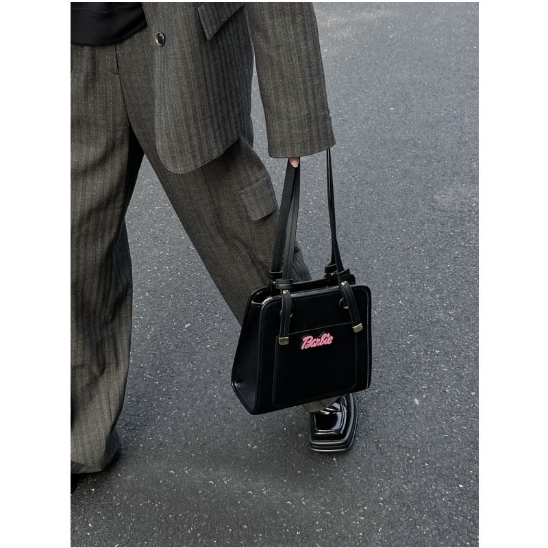 Túi Xách Đen Barbie Dáng Vuông Vừa Phong Cách Lolita Học Sinh Ulzzang
