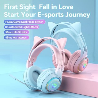Tai nghe chụp tai sy-t25 bluetooth không dây có thể tháo rời hd enc giảm tiếng ồn tích hợp mic đèn rgb