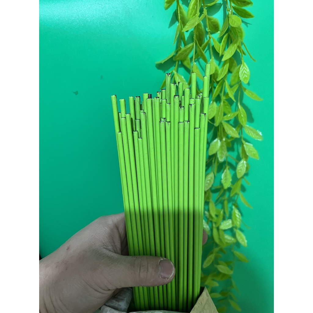 13 que - 1kg que cắm lan màu xanh bọc nhựa dùng cho cắm hoa lan hồ điệp, địa lan, làm đồ handmade 100cm 4 ly