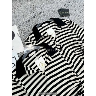 Đầm xoè cổ đức tay ngắn