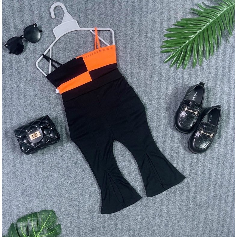 Set Áo 2 Dây Phối Quần Loe Xẻ Tà Thời Trang Bé Từ 7-30kg