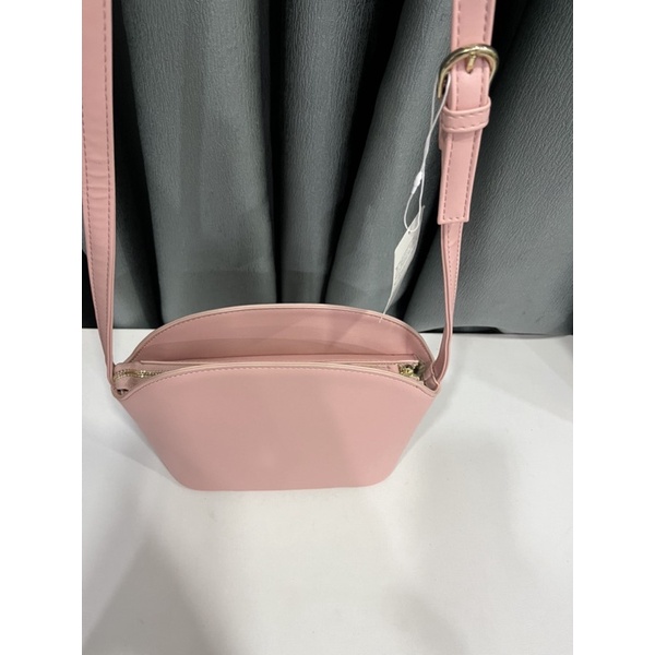 Túi si hiệu COLORS & chouette màu hồng da pu