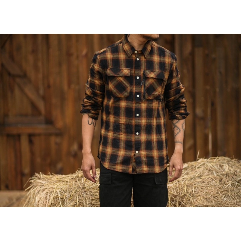 Áo Flannel nam kẻ caro Ben Steven - Vintage, Bụi, Street Style, chất dày dặn