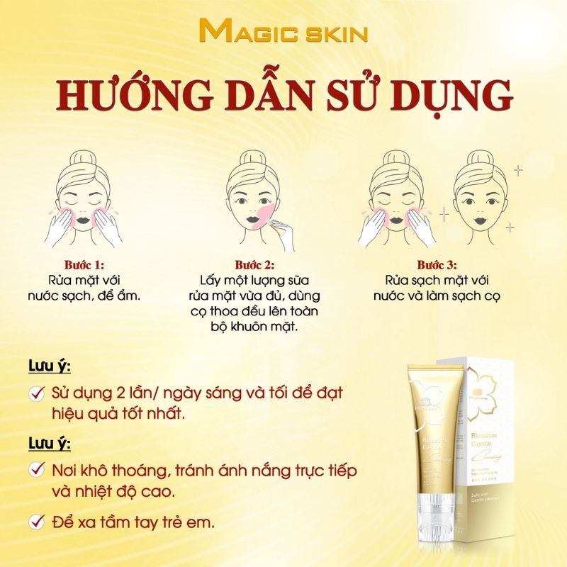 Sữa rửa mặt dịu nhẹ Blossom Gentle Cleansing Magic Skin