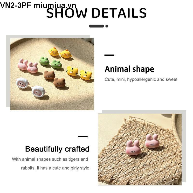 Khuyên Tai Bạc 925 Hình Động Vật Dễ Thương