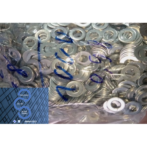 Long đen inox, vòng đệm inox phẳng M3, M4, M5, M6, M8, M10, M12, SUS201 Combo 100 chiếc