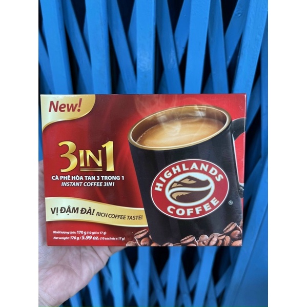 DATE 2025 Cà Phê Sữa Highlands Coffee Cafe Hòa tan 3in1 - Hộp 10 gói CHÍNH HÃNG
