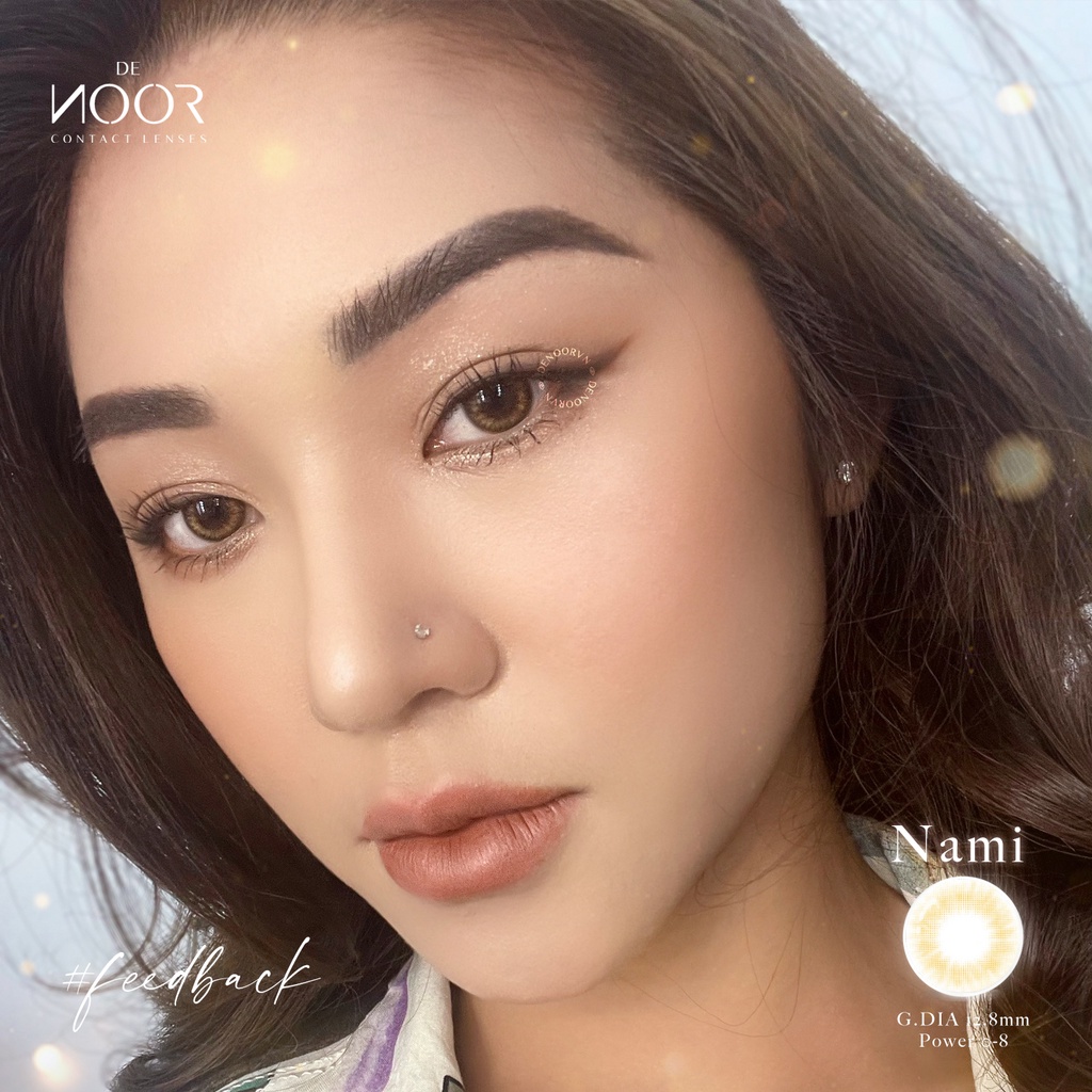 Nami - Lens Nâu Mật Ong Tự Nhiên - Đường Kính 12.8mm - Bảo Hành 2 Tuần - Chính Hãng Hàn Quốc - DeNOOR