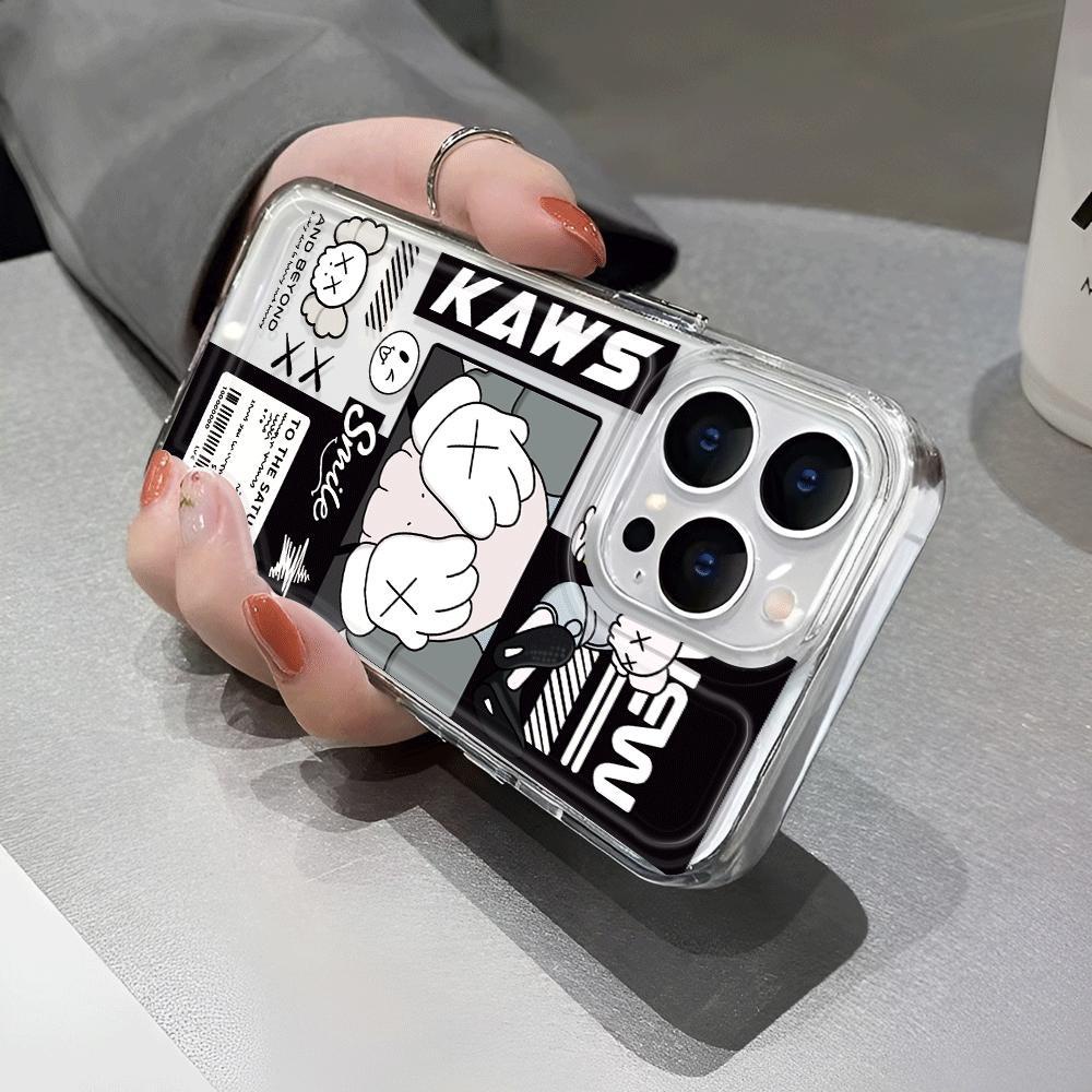 Ốp Điện Thoại Tpu Trong Suốt In Hình Gấu KAWS Thời Trang Cho iphone 14promax 13 12 11 7Plus 7 8 X XR XSMax