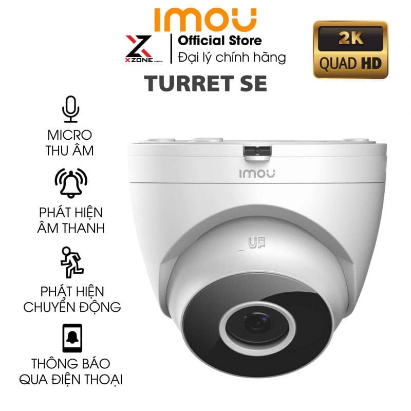 Camera Wifi Imou Turret SE 2MP/4MP Phát Hiện Con Người,Hồng Ngoại Ban Đêm, Phù Hợp Trần Thạch Cao - Hàng Chính Hãng.
