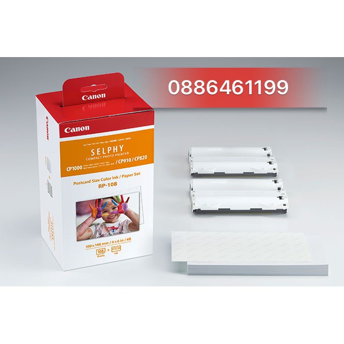 Giấy in Canon RP108 Dùng Cho Máy Cp1000-  Chuyên in Mã QR Ngân Hàng - Ảnh Thẻ - Ảnh Đẹp Du Lịch Gia Đình - Hìn