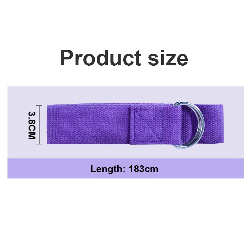 1,8M-Dây Tập Yoga，Dây Tập Thể Dục，Dây Hỗ Trợ Tập Gym，Đai Cotton Bền Bỉ Hổ Trợ Tập Giãn Cơ Gym Yoga Tại Nhà Tiện Lợi