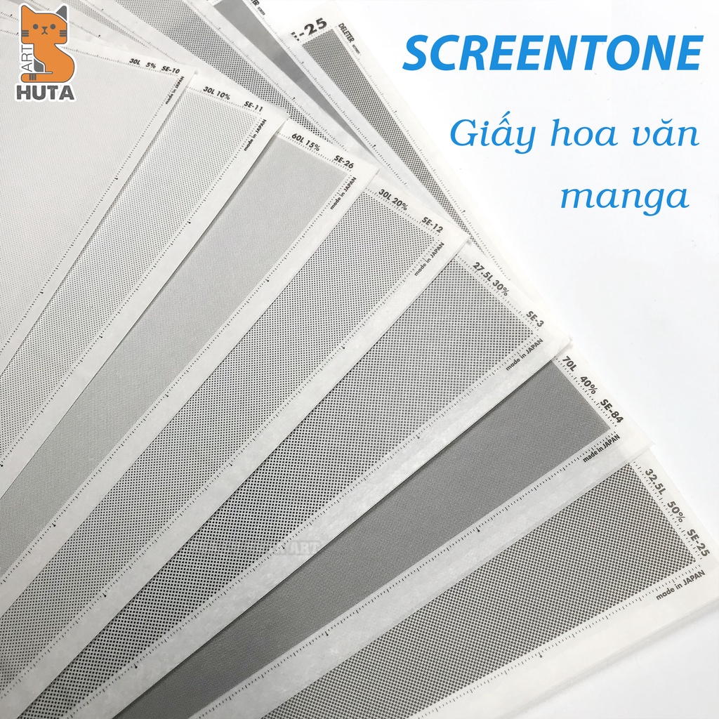 Tách Tờ Giá Mềm - Giấy SCREENTONE Tạo Hiệu ứng Manga - DELETER