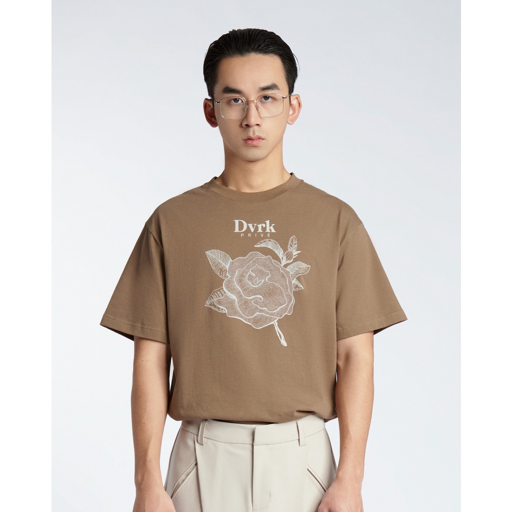 DVRK - Áo thun ngắn tay cổ tròn Privé Gardenia Dotted Logo Tee -DVRK-23SS