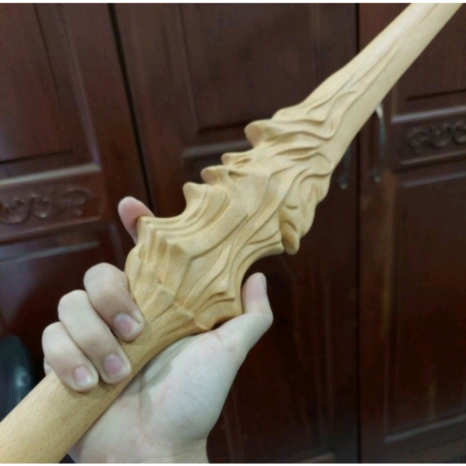Mô hình kiếm gỗ Uyên Hồng, mộc kiếm cosplay Cái Nhiếp Minh Nguyệt Thời Tần, trưng bày phong thủy