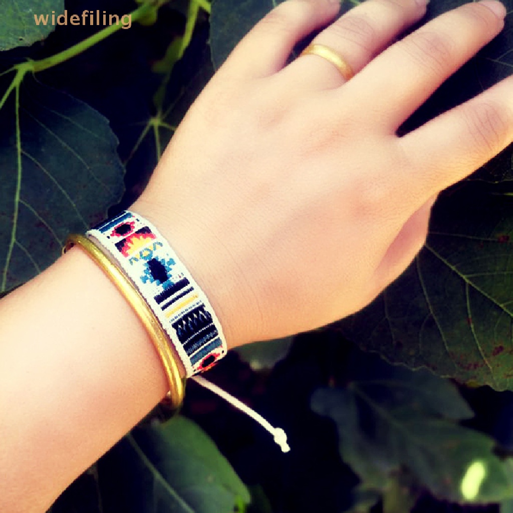 Vòng Tay Tình Bạn Bằng Dây Cotton Bện Phong Cách Bohemia