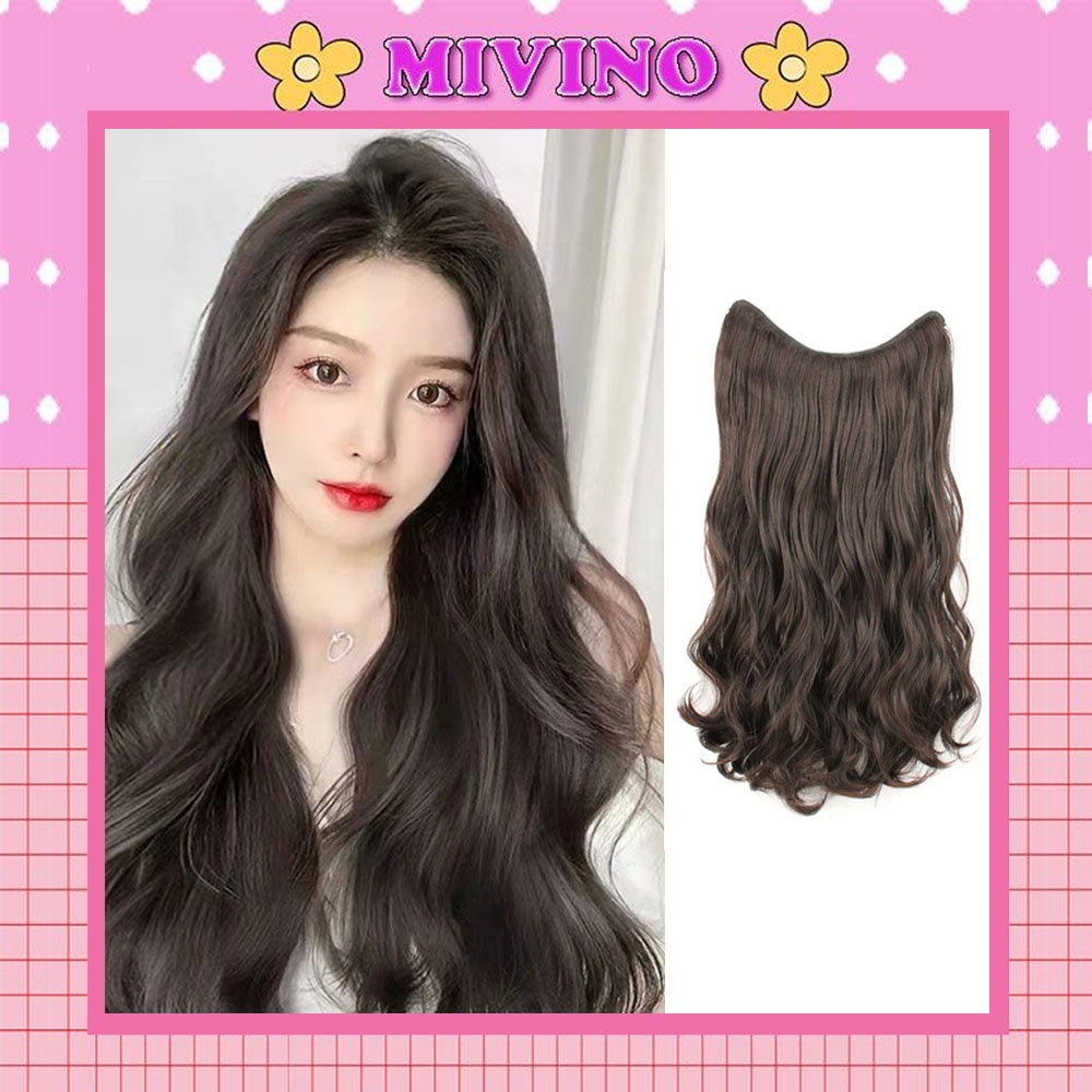 Tóc giả Mivino tóc nữ cao cấp kẹp chữ U 5 phím xoăn phong cách Hàn Quốc CM05