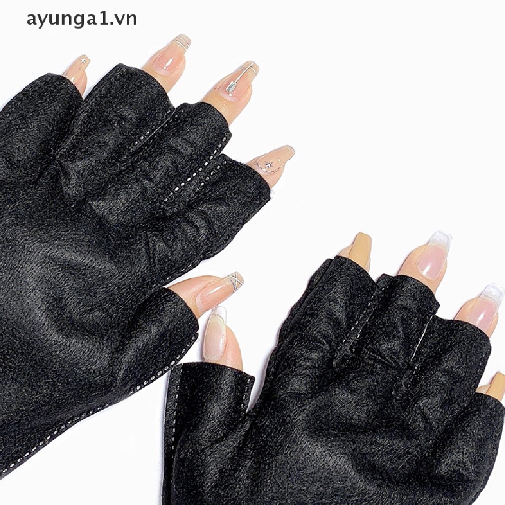 1 Găng Tay Bảo Vệ Chống Tia Uv Khi Làm Móng Có Đèn Led