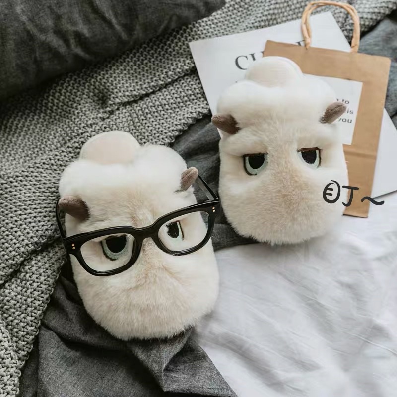 DÉP BÔNG ANGRY EYE LÔNG CỪU CAO CẤP