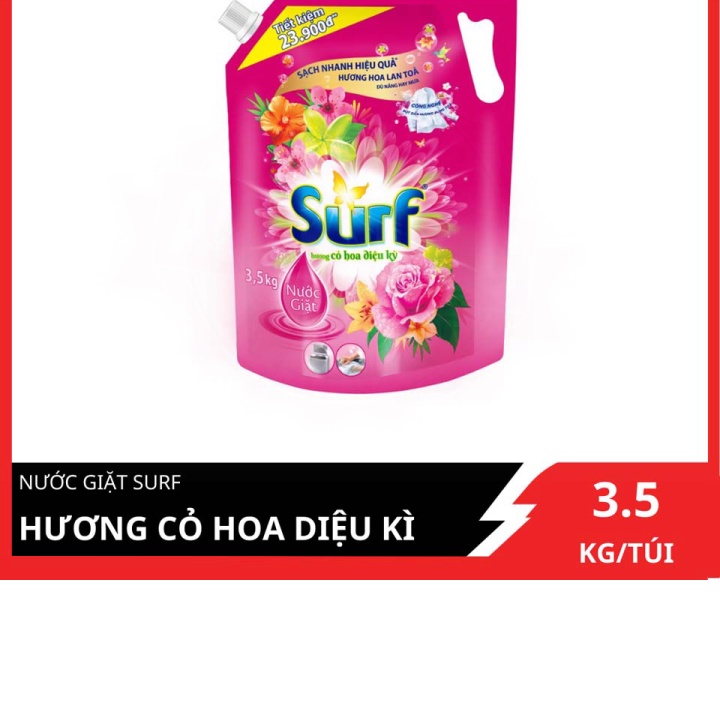 Nước giặt Surf Túi Hồng 3.5Kg