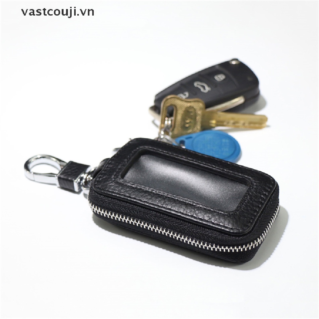 Ví Da Trong Suốt Có Khóa Kéo Bảo Vệ Chìa Khóa Xe Hơi VASTJI Cho Nam Và Nữ