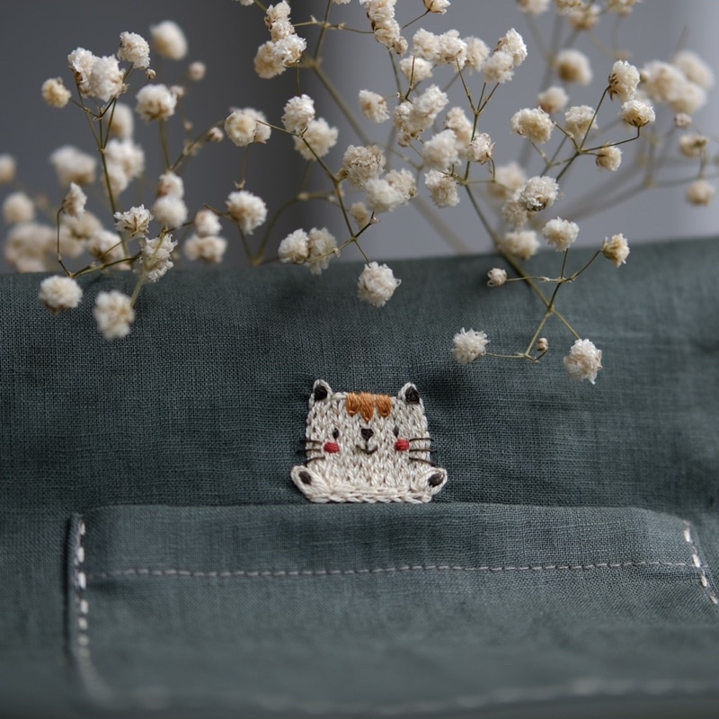Túi tote thêu bé Mèo