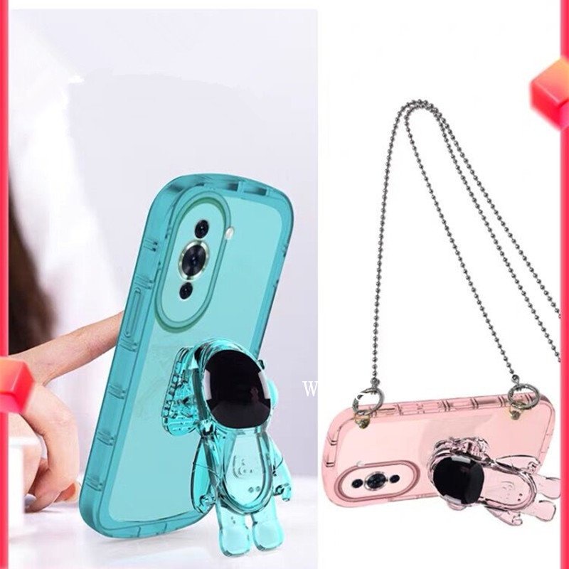 Ốp Điện Thoại Dẻo Trong Suốt Họa Tiết Phi Hành Gia Kèm Dây Đeo Cho OPPO Reno8 T 5G 4G Reno 8T 8 T 2023