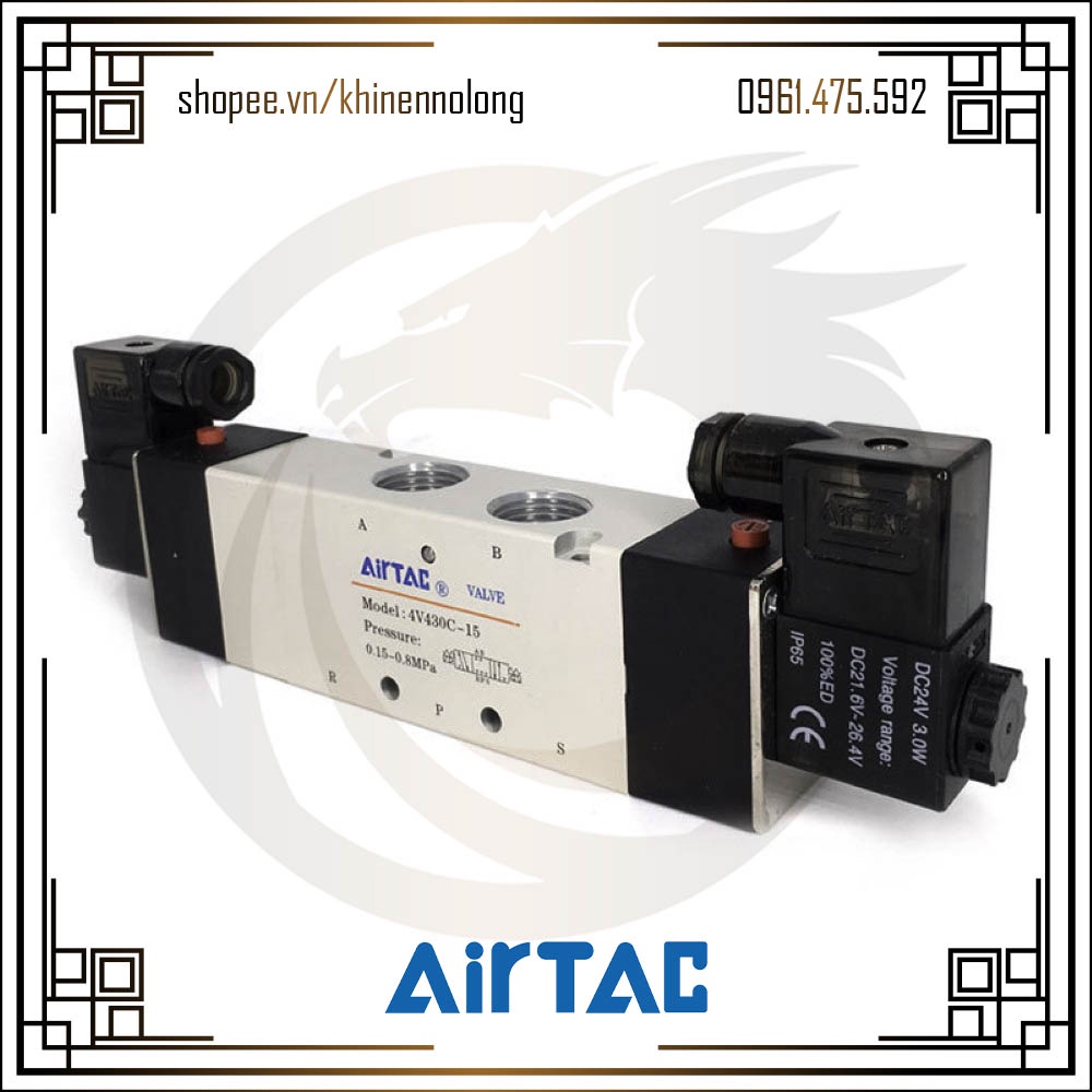 Van Điện Từ Khí Nén Airtac 4V430C-15 - Khí Nén Nộ Long