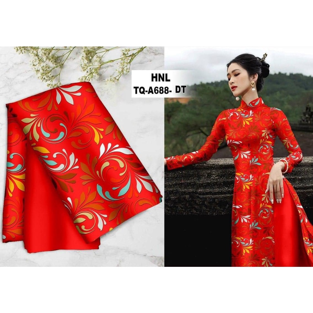Vải áo dài mẫu sang trọng trung niên mặc siêu đẹp, hàng cao cấp