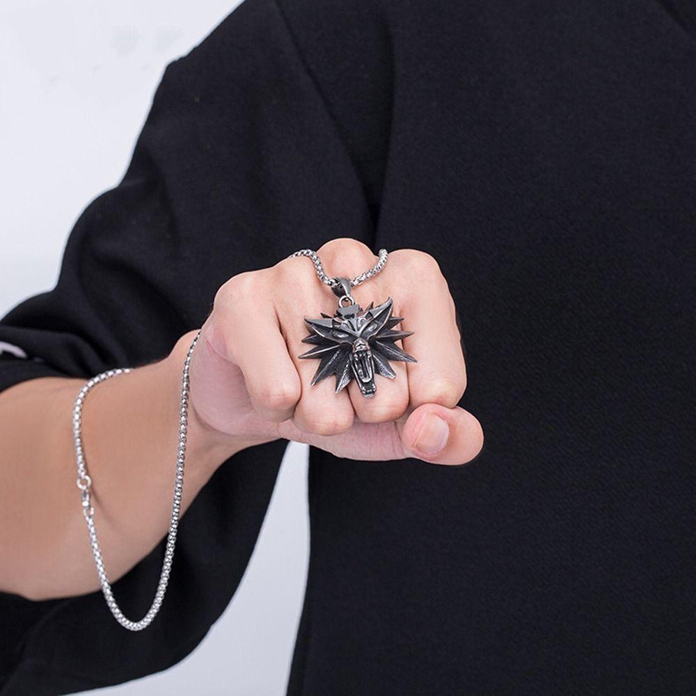 Vòng cổ Bằng Thép Không Gỉ WMES15H Không Phai Phong Cách Gothic Cá Tính Dành Cho Nam