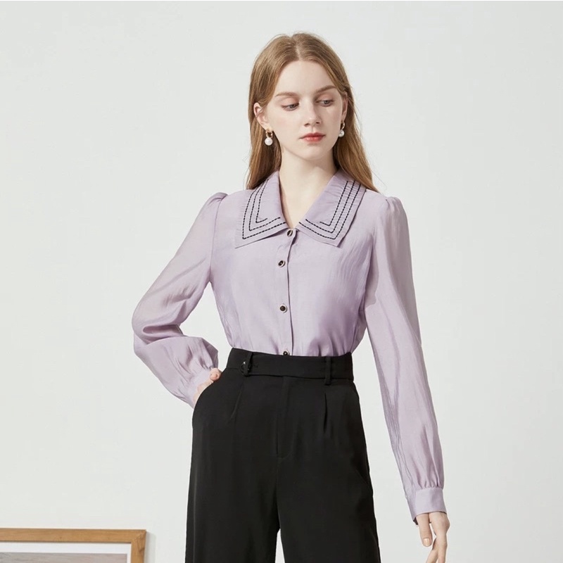 Áo sơ mi tím CHIU-SHUI