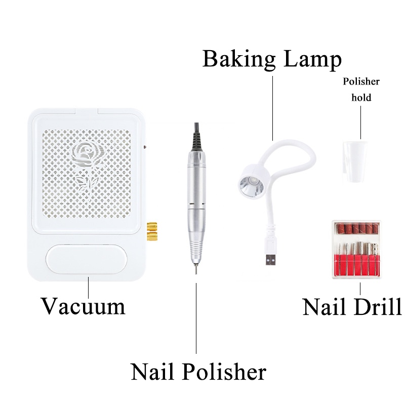 Máy Hút Bụi Làm Sạch Móng Tay Đa Năng 4 Trong 1 XZM-102