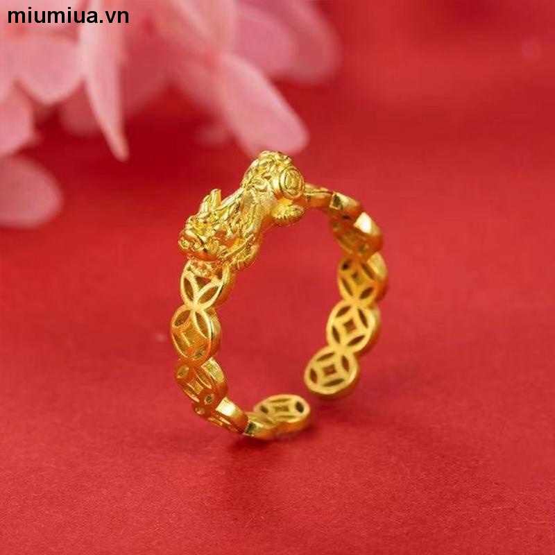 miumiuaNhẫn mạ vàng 18k thiết kế thời trang Hàn Quốc cho nữ