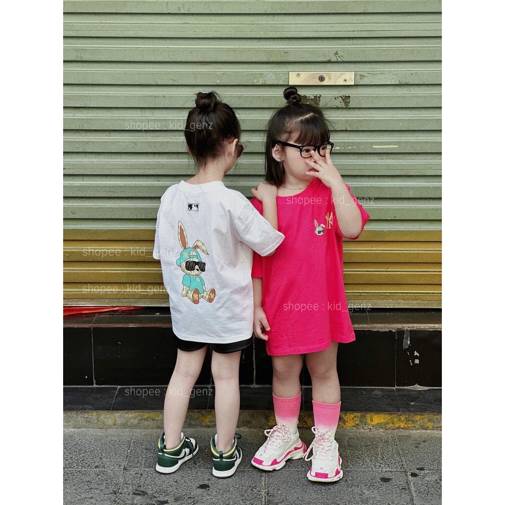 Áo thun  thỏ xanh lá cho bé , áo phông gia đình trẻ em unisex , Kid_genz