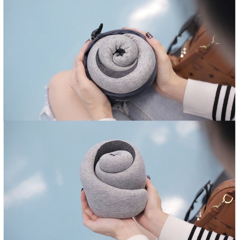 Gối Ngủ Du Lịch Thông Minh Bằng Chất Liệu Memory Foam Chính Hãng Homiee. Gối Ngủ Văn Phòng Cao Cấp