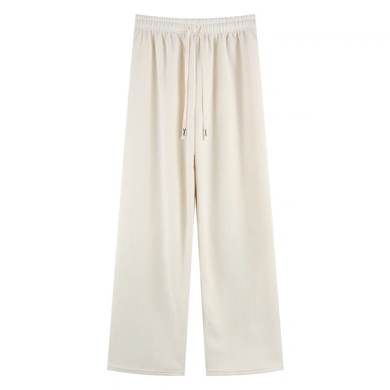 Quần ống rộng nữ Choobe nỉ nhung tăm dày dặn cạp cao co giãn kiểu culottes dáng thụng giữ nhiệt tốt Q72