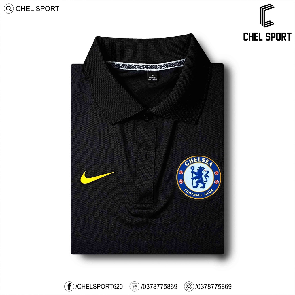 Áo polo logo thêu Chelsea