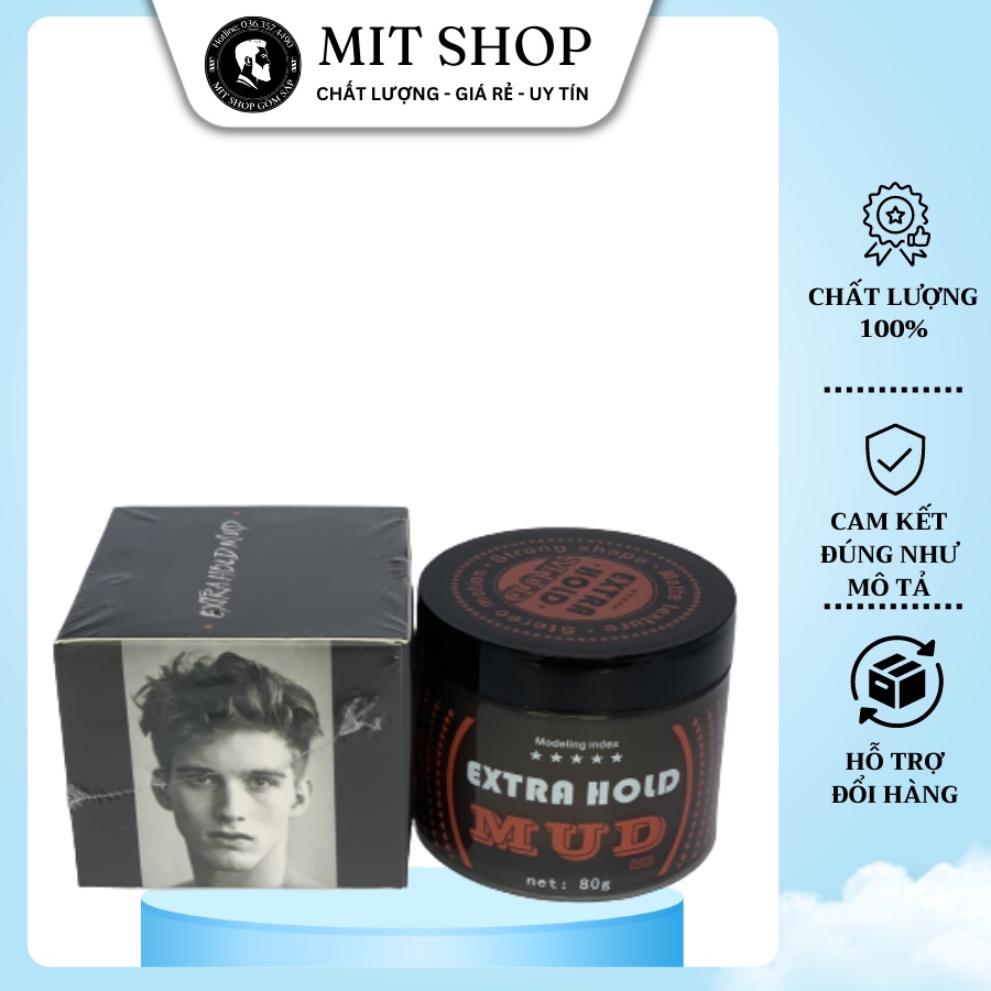 Sáp vuốt tóc EXTRA HOLD MUD 80g