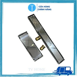 Phễu ga thoát sàn dài chống mùi hôi trào ngược inox 304 lỗ thoát giữa kích thước 10x30, 8x60, 12x12. Bảo hành 12 tháng