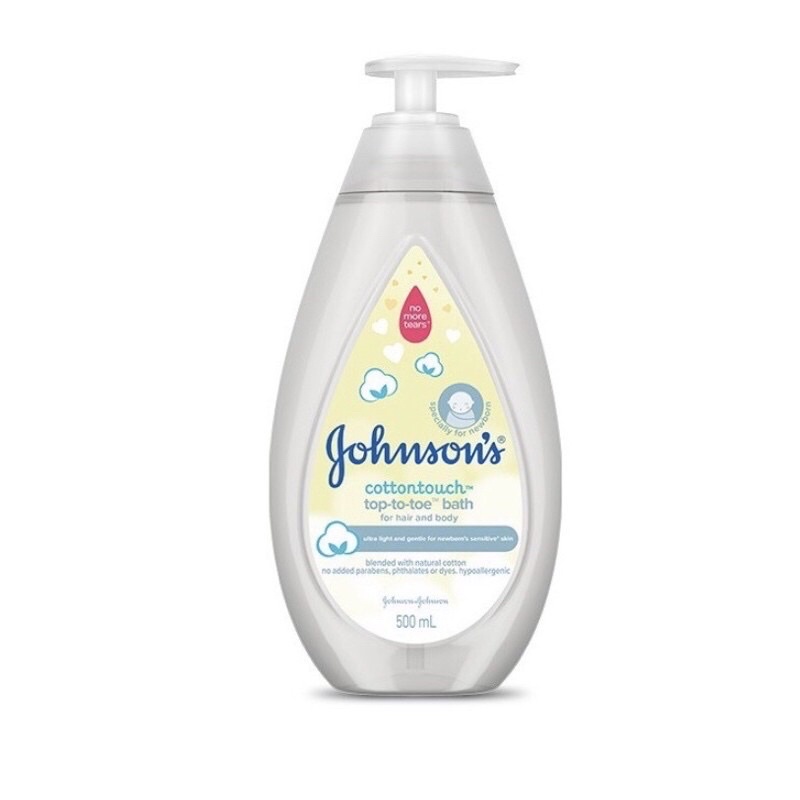 sữa tắm gội toàn thân Johnson's Cotton Touch top-to-toe 500ml