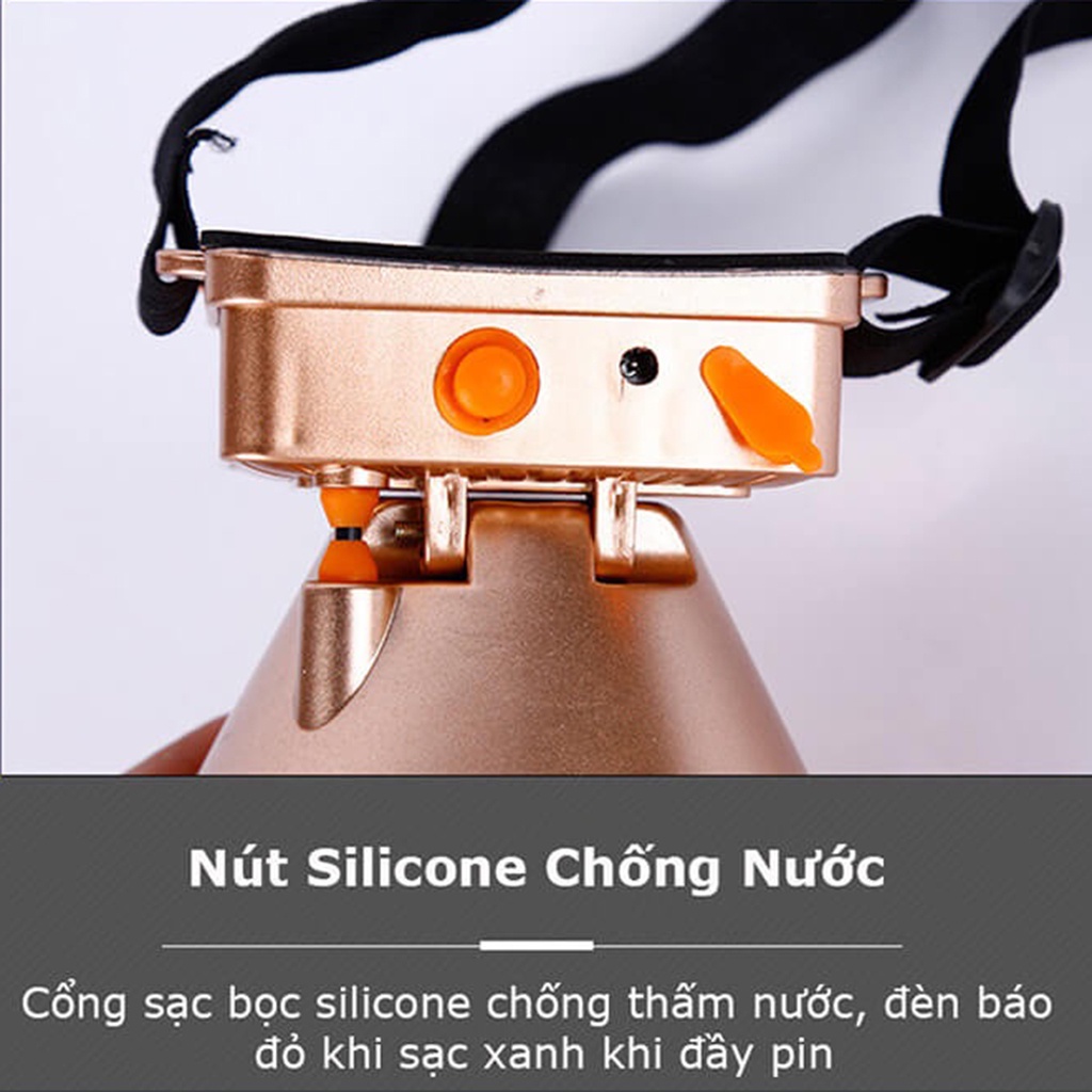Đèn pin đội đầu Leishe siêu sáng chiếu xa 200m công suất 120W pin trâu 3600mAh sử dụng liên tục 5 - 7h chống thấm nước