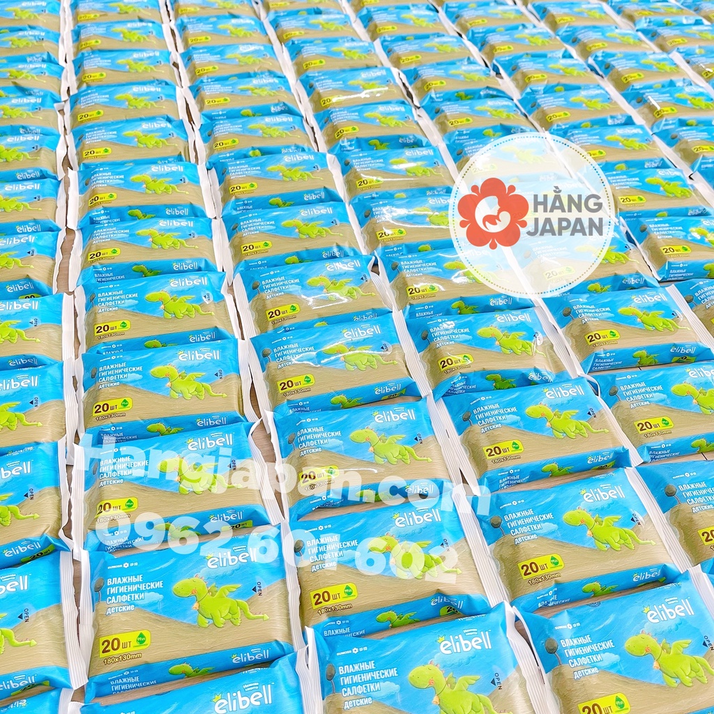 Khắn ướt Elibell không mùi gói 20 tờ